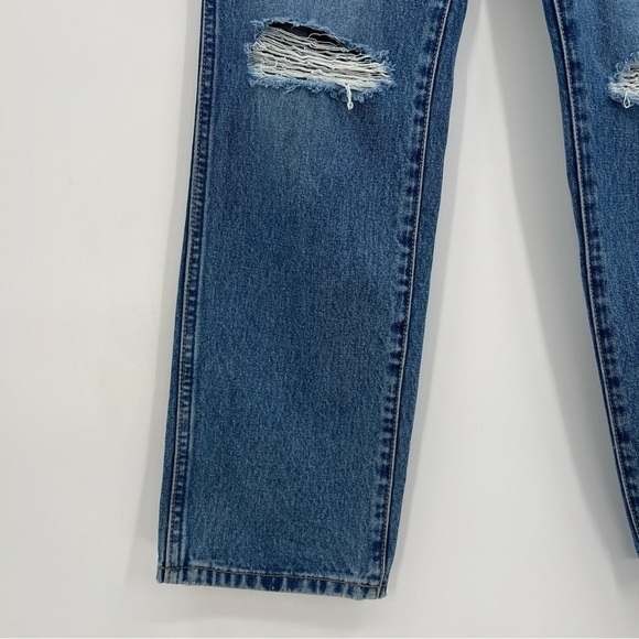 Wrangler Wild West Patty High Rise Distressed Cropped Straight Jeans Size 26 - Picture 11 of 12